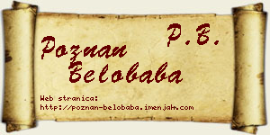 Poznan Belobaba vizit kartica